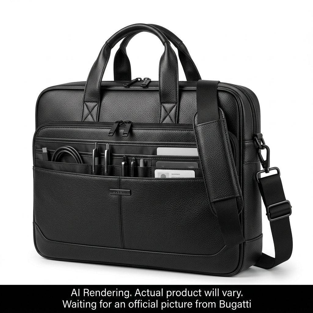 Briefcase- Bugatti- Wellington- PU-Black