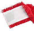 Flat Mop Looped MicroLoop fiber refill 40cm/16" Red w/T/Tabs