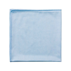 14?x14? Glass/Mirror Microfiber Cloth Blue (Pack of 10)
