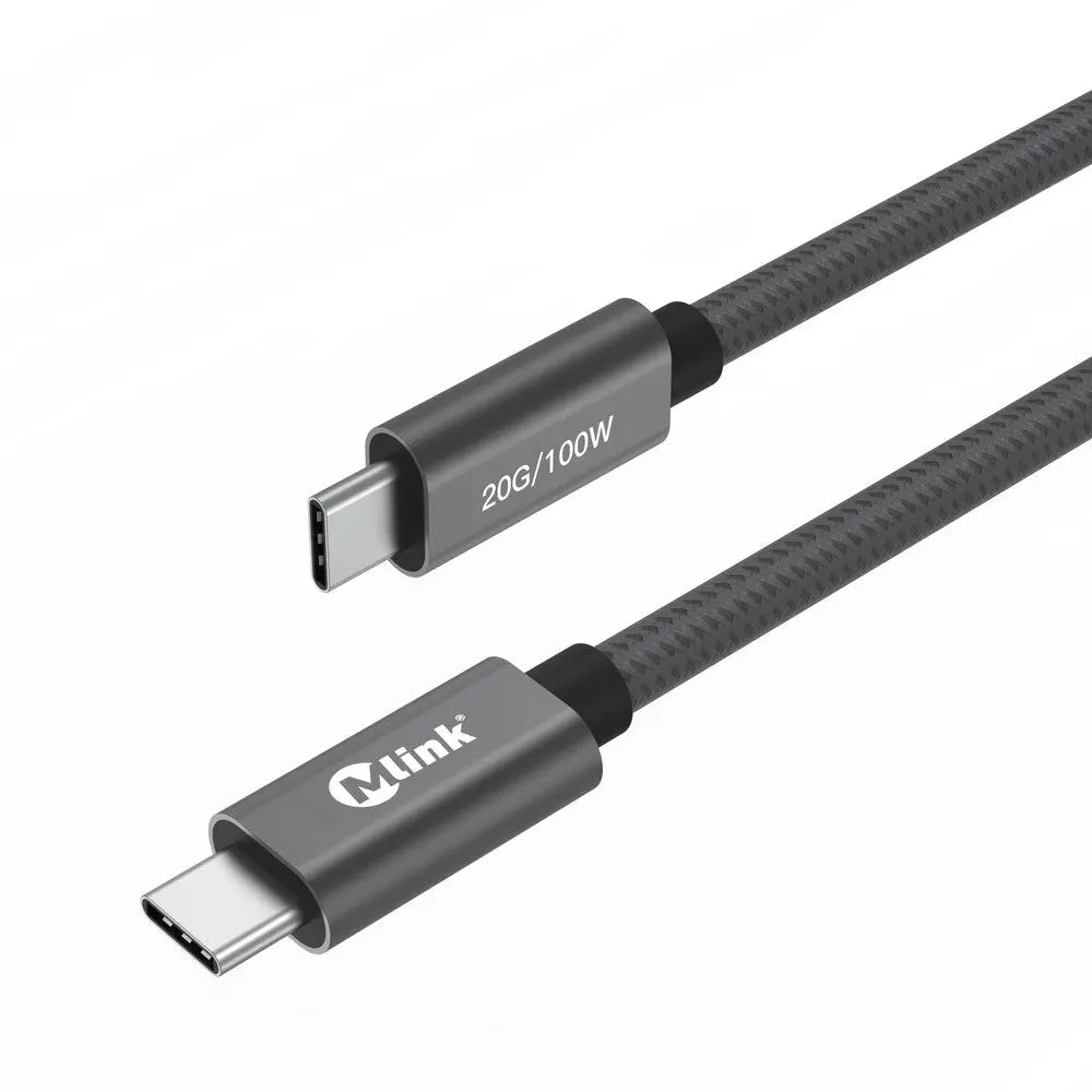 Mlink - USB-C Thunderbolt 3.2 Braided Cable PD100W 20Gbps - 1m (3.3')