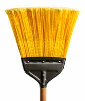 Ind Broom w/48" handle Stiff Flagged fibers