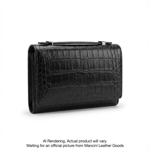 Croco RFID Secure Medium Clutch Wallet