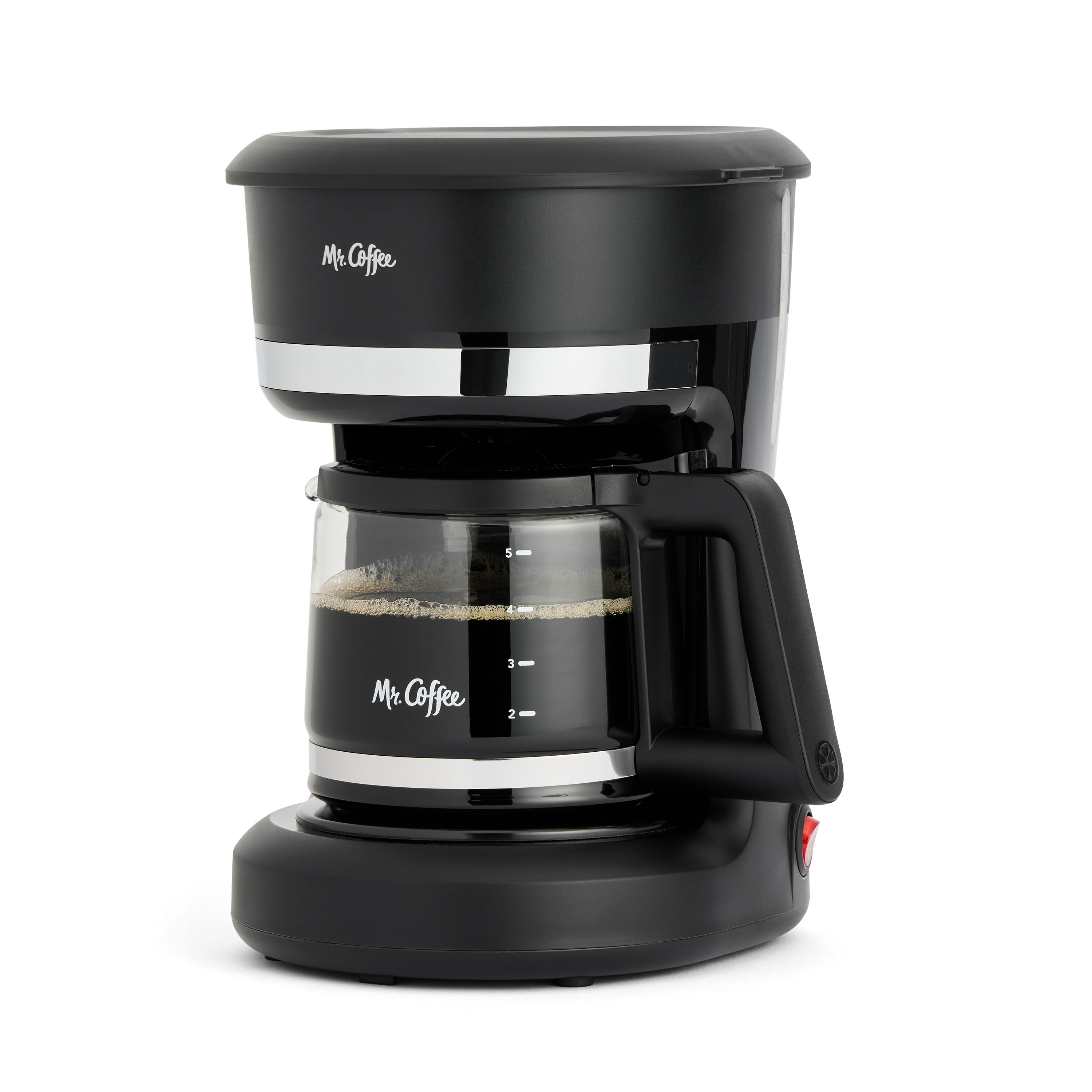 Mr. Coffee Mini Brew Switch Coffee Maker, 5-Cup Coffee Maker, Black