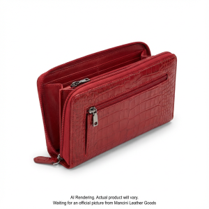Croco RFID Secure Clutch Wallet