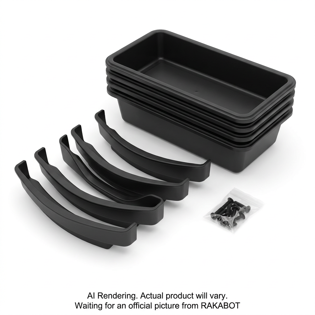 (CUSMA form attached) TITAN 4 CONTAINERS AND BLACK HOOKS KIT, SCREWS FOR SHELF WITH BLACK PANELS
