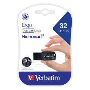 Verbatim 32GB Ergo USB Drive - Black