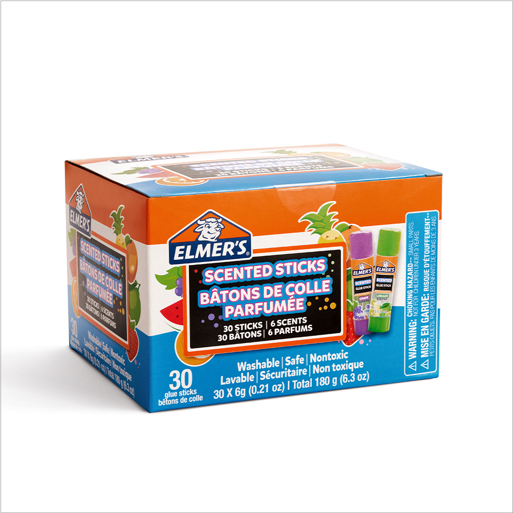 Elmer?s Scented Glue Sticks, Safe, Nontoxic School Glue, 30 Count (6g each)