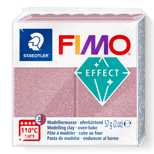 Modelling Clay Fimo Effect Rosé Gold Glitter 57g (2 oz)