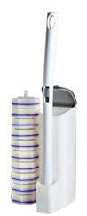 Disposable Toilet Scrubber Kit?Handle, 10 Refills & Caddy