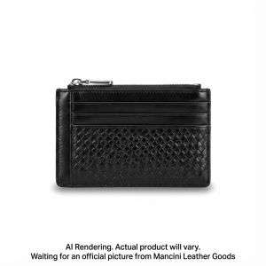 Basket Weave RFID Secure Card Case and Coin Pocket