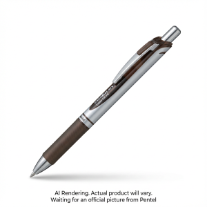 EnerGel Retractable Gel Roller, (0.7mm) Metal Tip, Sepia Ink