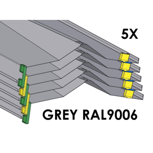 (CUSMA form attached) Rakabot Titan 5x shelves of 47 inches wide coated GREY RAL9006