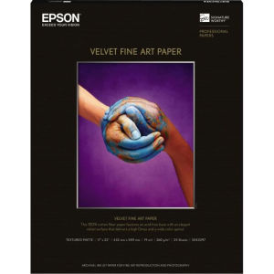 Epson Velvet Fine Art Paper 17'' x 22'' (25 Sheets)S