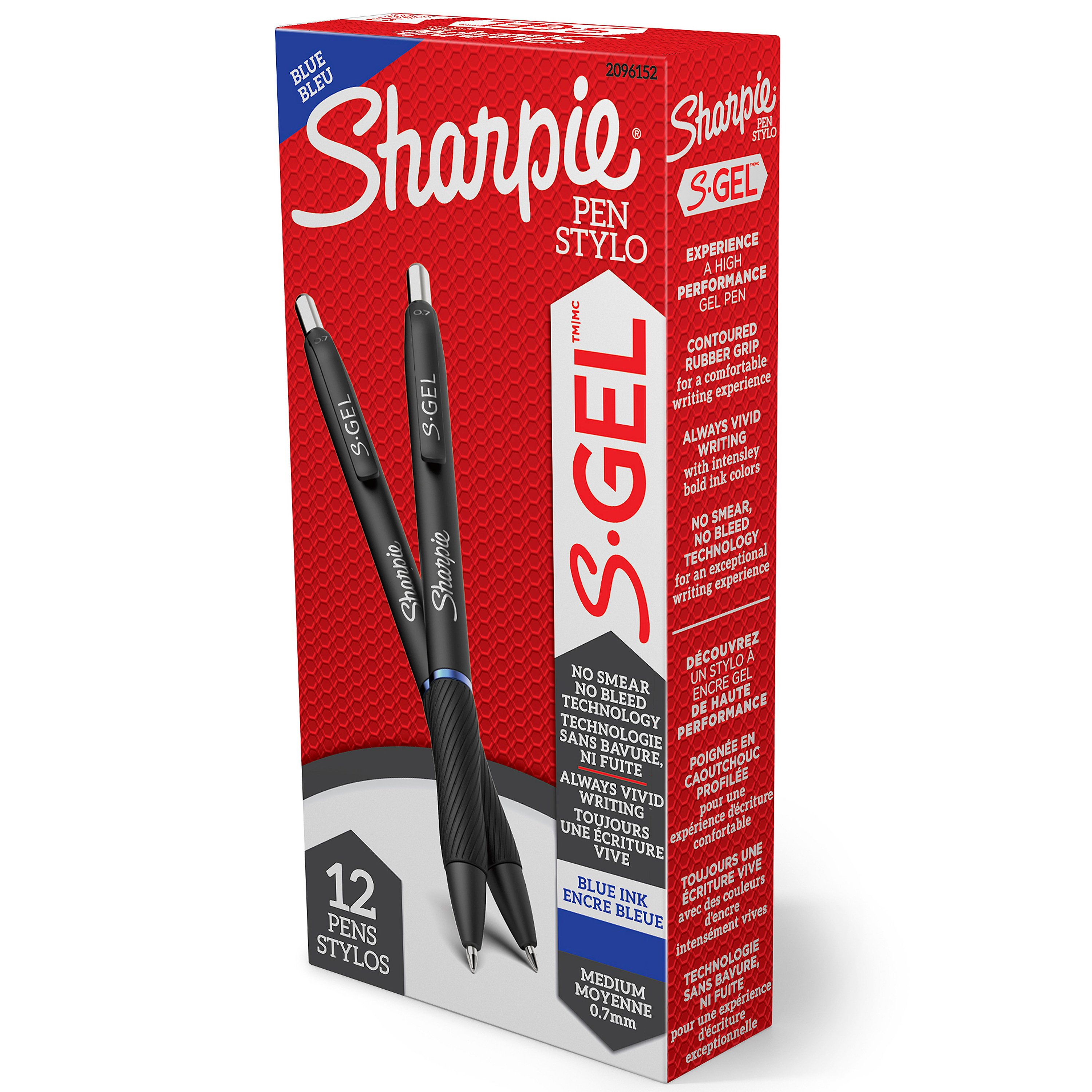 Sharpie S-Gel, Gel Pen, Medium Point (0.7 mm), Blue Ink Gel Pen, 1 Unit