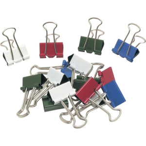 Fold Back Clips 19mm – 3/4", Assorted Colors - 100 Per Box / Pince-notes 19mm – 3/4 po, couleurs assorties - 100 par boite