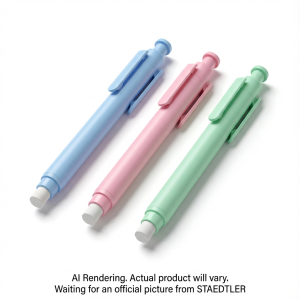 Retractable Stick eraser, assorted colors, BK3