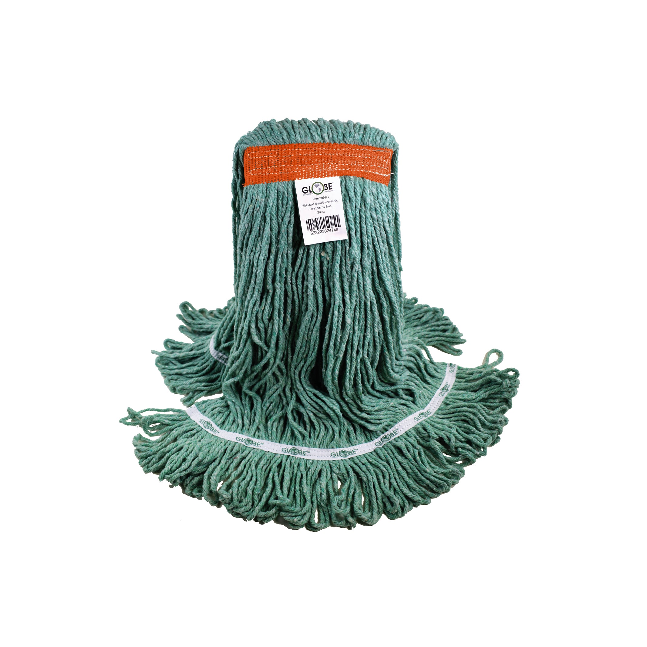 Syn-Pro? Synthetic Looped End Wet Mop Narrow Band Green 20oz Bagged
