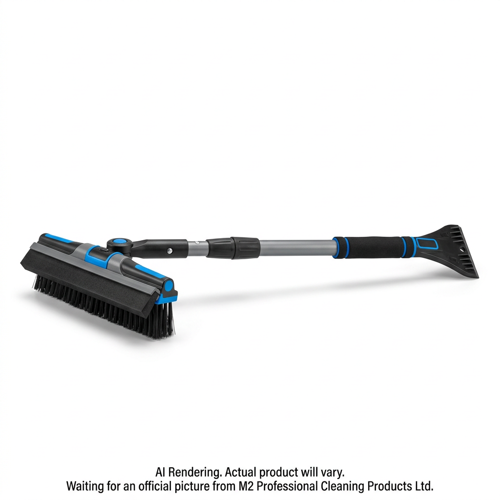 37"-61"/95cm-155cm 3-in-1 Telescopic EVA Blade & Snow Brush with Ice Scraper