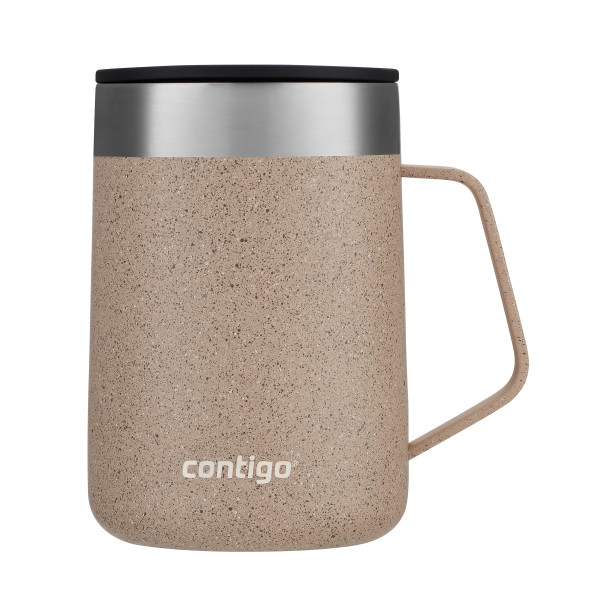 Contigo Streeterville Stainless Steel Vacuum-Insulated Mug, 14 oz (414 mL), Brown Sugar Speckle