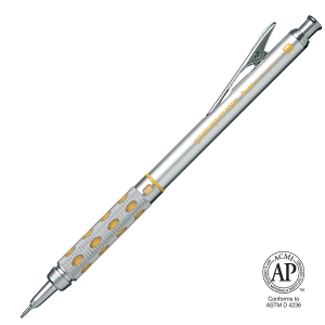 GraphGear 1000 Retractable Mechanical Drafting Pencil (0.9mm), Yellow Accents, Gift Case