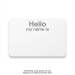 Avery Print or Write Name Badges 2-11/32" x 3?", "Hello my name is", White paper Grey text, 30/pkg