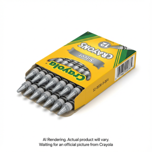 12 Bulk Crayons ? Silver (English Only)