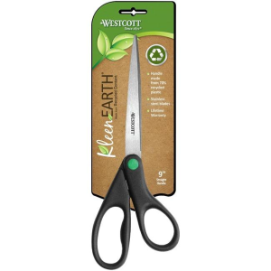 KleenEarth? 9" Straight Basic Black Handle Scissors / 
Ciseaux ? prise droite de base KleenEarth?, 9 po ? noir