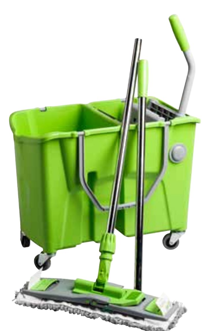 MicroFiber Starter Kit Incl(Double Bucket w/Drain /w Speed Wringer Incl frame handle and refill )