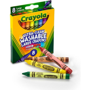 8 Large Ultra Clean Washable Crayons