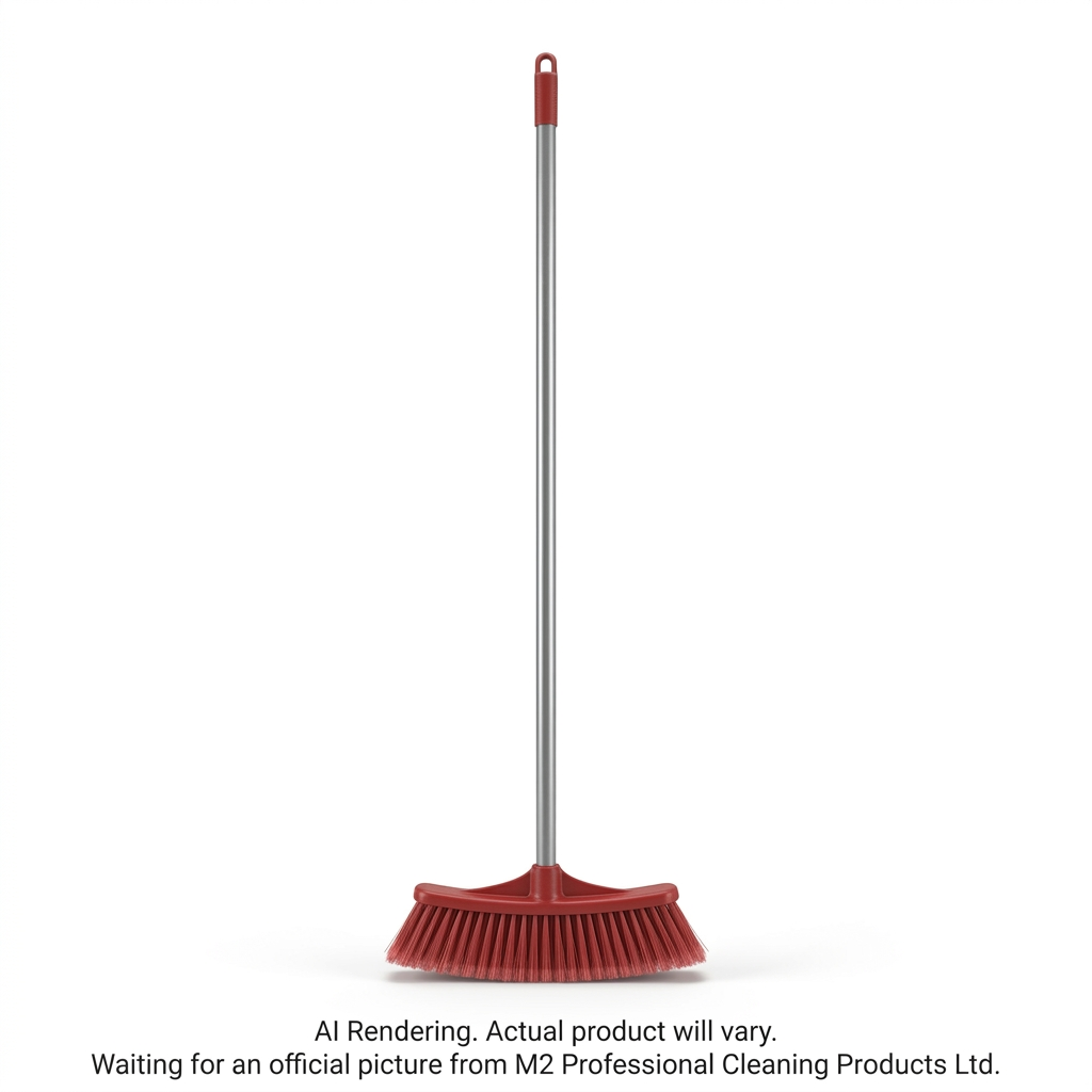 Venus Lrg Indoor Curved Mag Broom Red w/48" Metal Handle