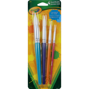 4 Assorted Round Paint Brushes