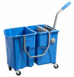 Double Bucket w/Drain /w Speed Wringer Blue