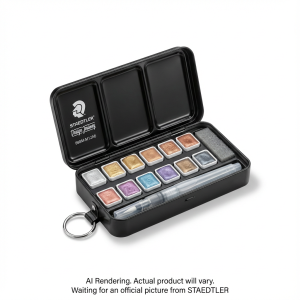 Metalic Watercol Pan 12Set W/ Brush