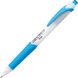 GlideWrite Ballpoint Pen with TechnIFlo Ink, (1.0mm) Bold Point, Sky Blue Ink