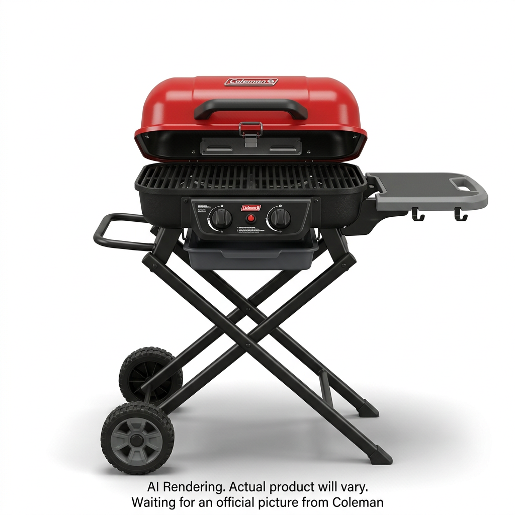 RoadTrip? Xcursion Stand-Up, 2-Burner Propane Grill, 20K BTUs, 285 sq inch, Red