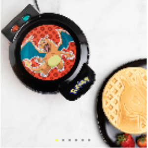 Pokémon Charizard 7" Waffle Maker – Fire-Type Non-Stick Waffle Iron for Pokémon Trainers