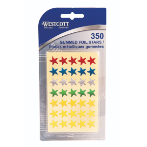 Assorted Coloured Stars, 350/Pkg. / 
?toiles couleurs assorties ? paquet de 350