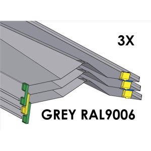 (CUSMA form attached) Rakabot Titan 3x shelves of 47 inches wide coated GREY RAL9006