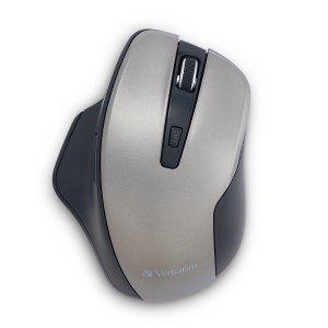 Verbatim Silent Ergo Wrls Blue LED Mouse-Graphite