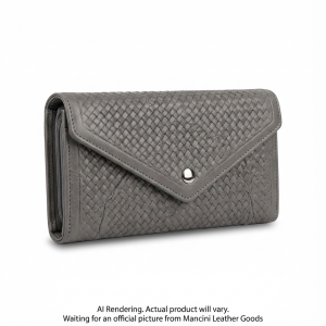 Basket Weave RFID Secure Clutch Wallet