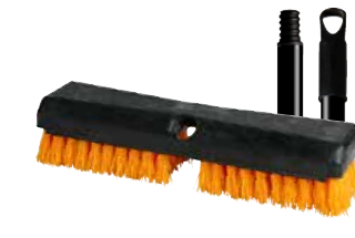 10? Scrubbing Brush Stiff W/54" Metal Handle