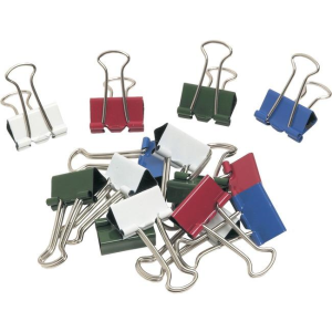 Fold Back Clips 19mm ? 3/4", Assorted Colors ? 25 Per Package / Pince-notes 19mm ? 3/4 po, couleurs assorties ? 25 par paquet