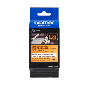 Brother HSE261E Black on White Heat Shrink Tube Label 31 mm x 1.5 m