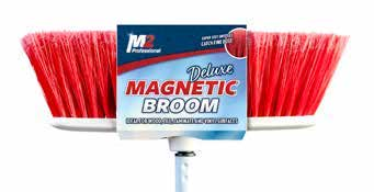 Pluto Lrg Indoor Flat Mag Broom Red w/48" Handle