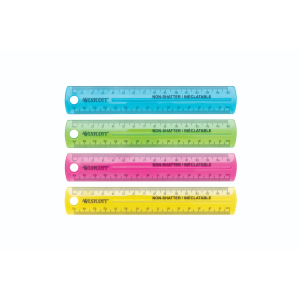 15cm Coloured Non-Shatter Ruler - Assorted Colours / R?gle in?clatable 15cm, couleurs assorties