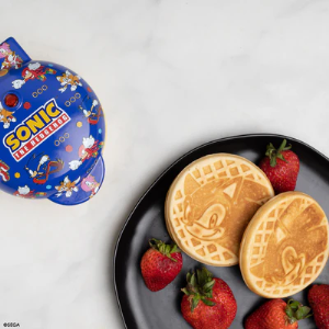 Sonic the Hedgehog Mini Waffle Maker - 4-Inch Non-Stick Portable Waffle Baker