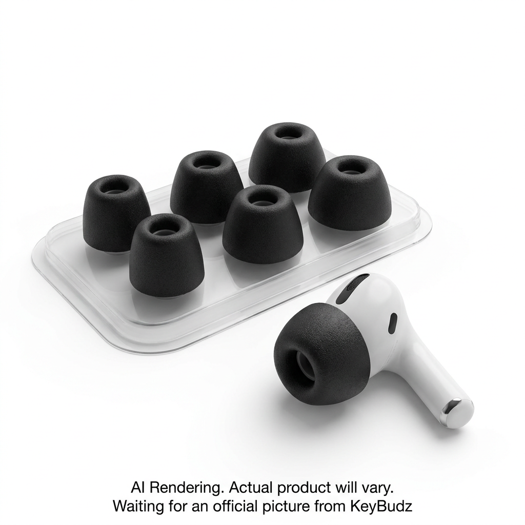 HyperFoam Comfort Series Memory Foam Tips For AirPods Pro 3rd Gen Black - All Sizes