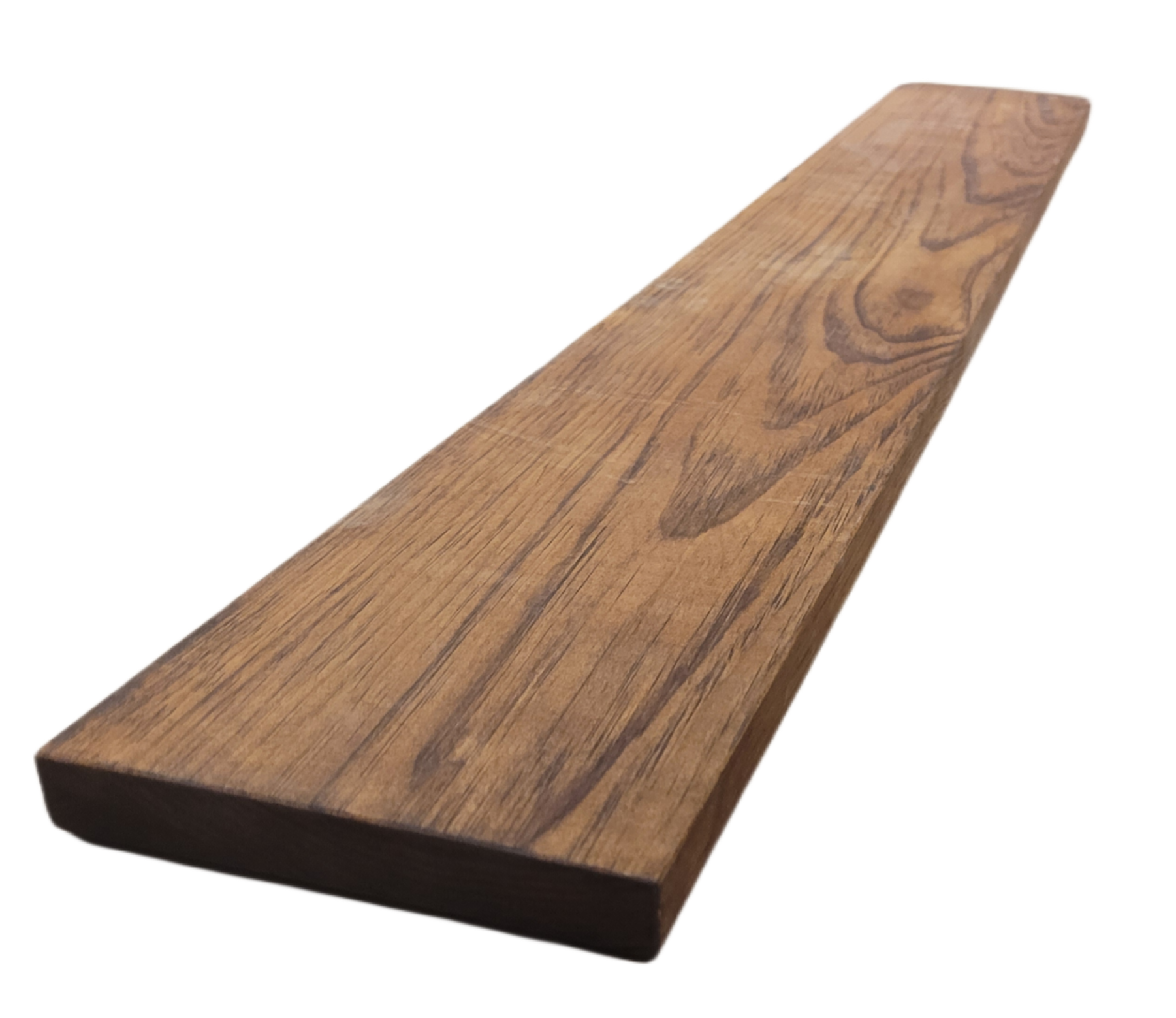 Solid Wood Shelf 60"L x 10"D x 2"T Whiskey Brown