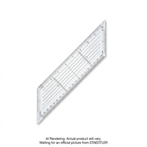 Set square clr. acryl.10'' 45/90 hp