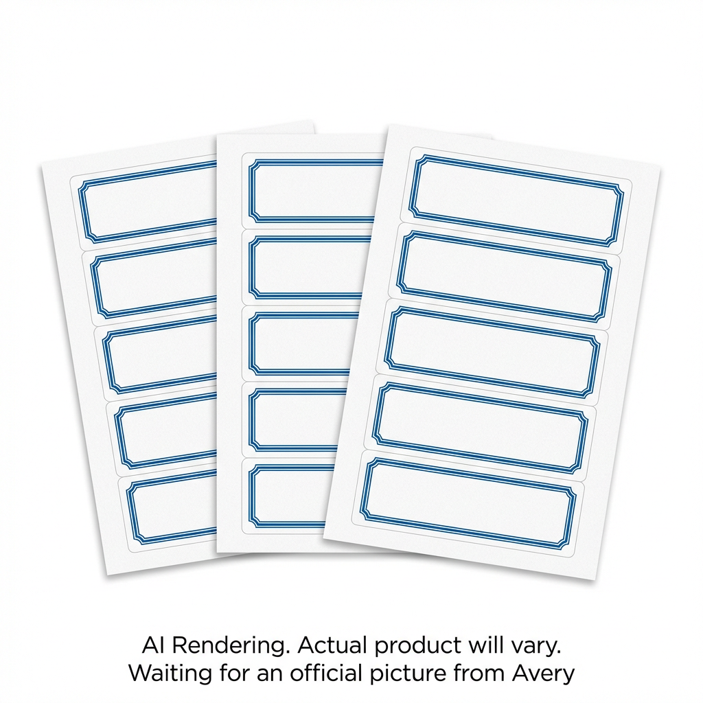 PAPERLABEL BLUERPTCVR DT 5U3SH (Report Cover Home & Office Labels)